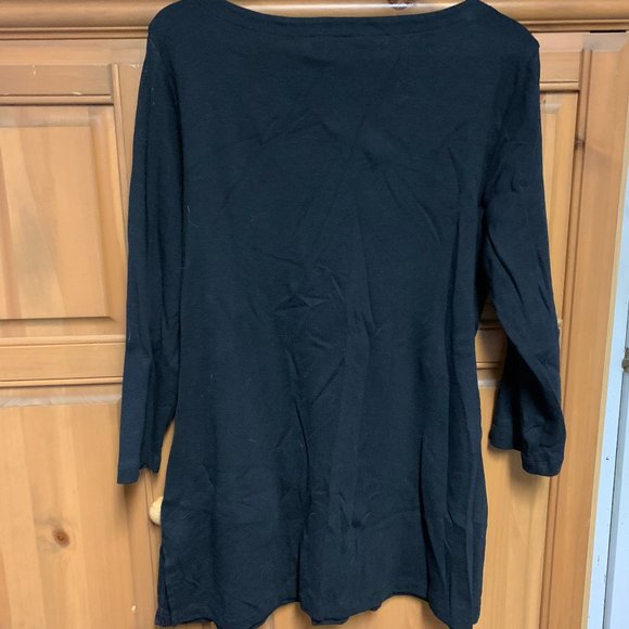 Karen Scott Medium Long Sleeve Black Dress - Picture 3 of 3